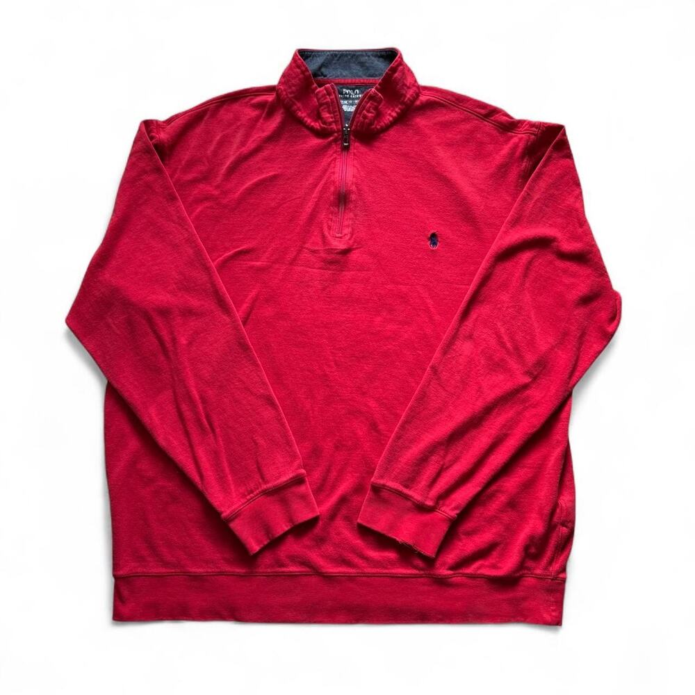 POLO RALPH LAUREN Red Quarter-Zip Pullover